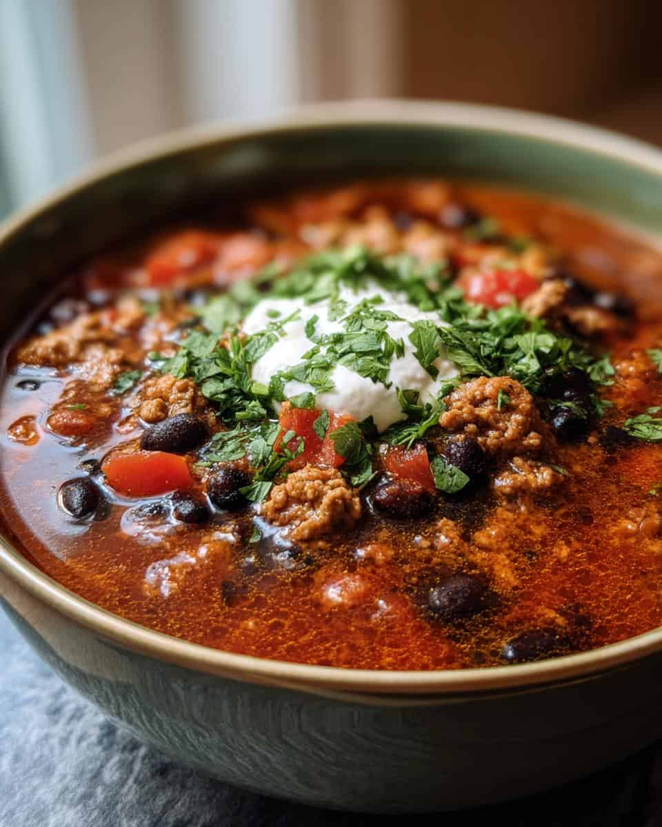 Turkey and Black Bean Chili - detail 2