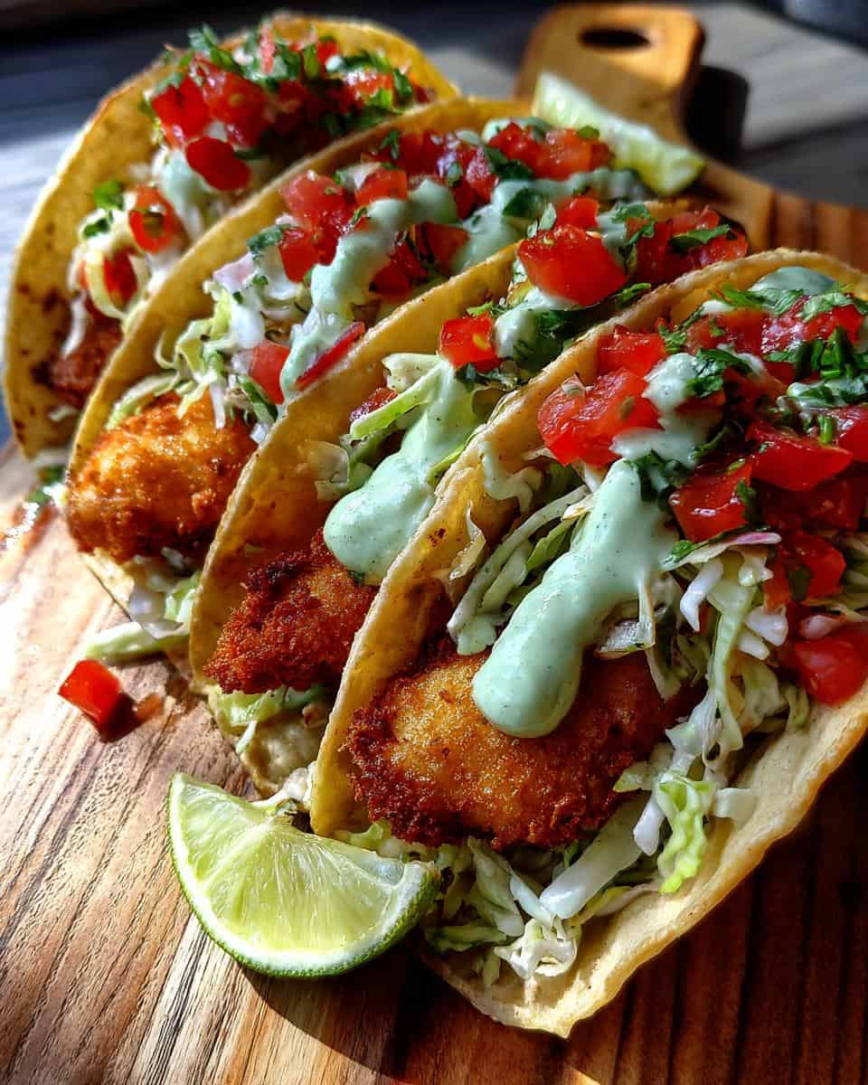 Baja Fish Tacos with Avocado Crema - detail 1