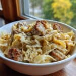 Creamy Keto Sausage and Cabbage Alfredo