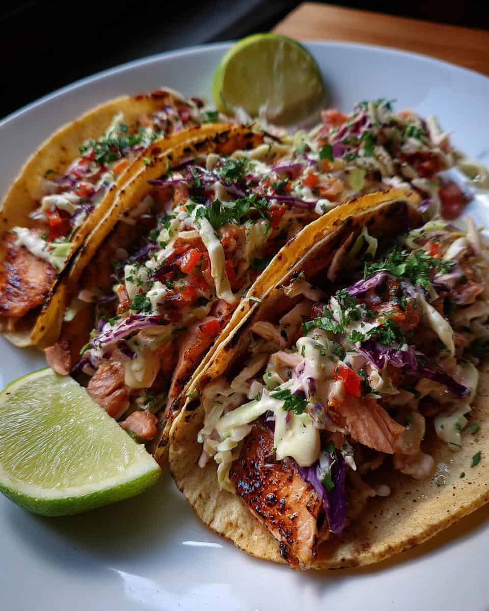 Crispy Salmon Tacos with Fresh Fish Slaw Recipe - detail 3