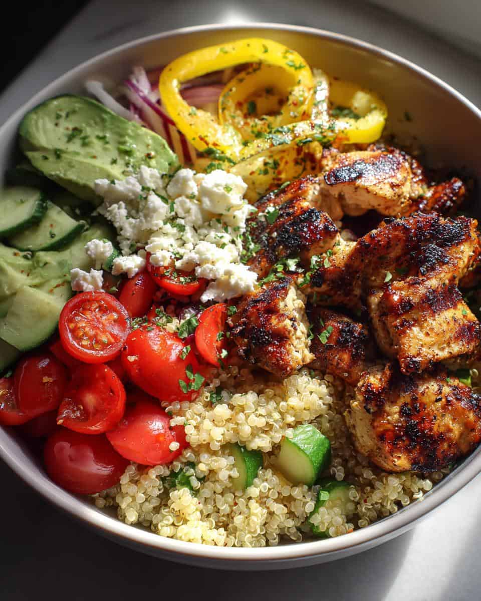 Grilled Lemon Herb Chicken Bowls - detail 2