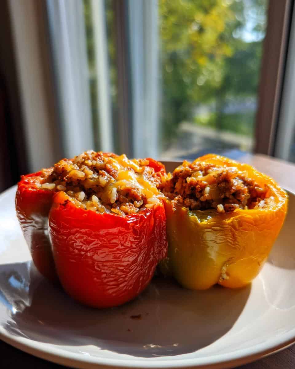 Ground turkey stuffed peppers - detail 2