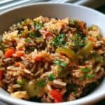 Healthy Dirty Rice with Ground Beef