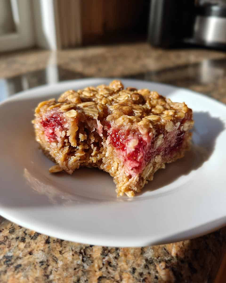 Healthy Strawberry Oatmeal Bars - detail 1