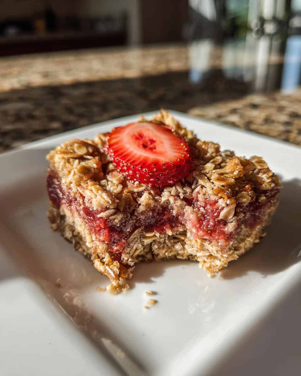 Healthy Strawberry Oatmeal Bars - detail 2