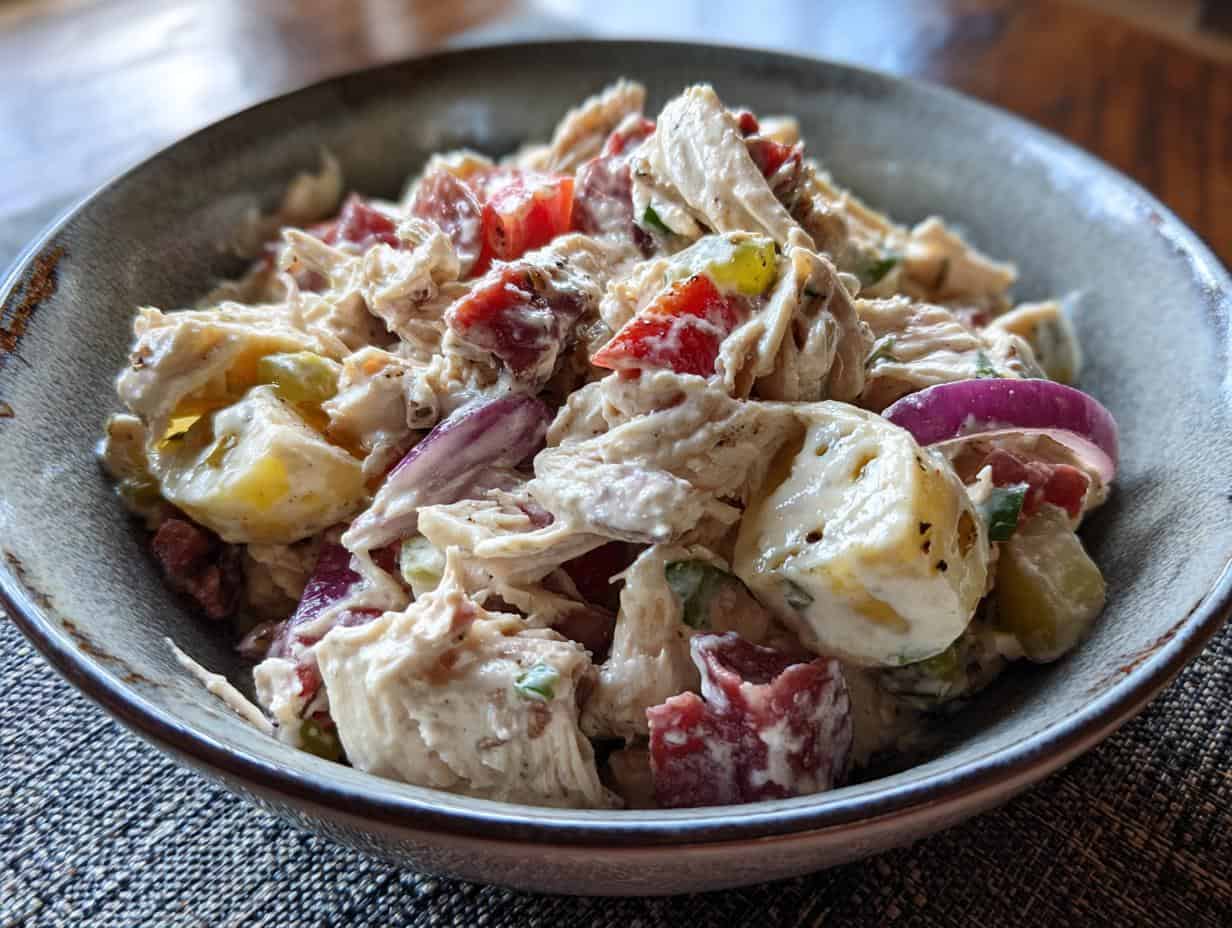 Italian Grinder Chicken Salad: 15 Minute Mouthwatering Meal