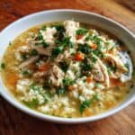 Keto Chicken Soup with Cauliflower Rice Recipe