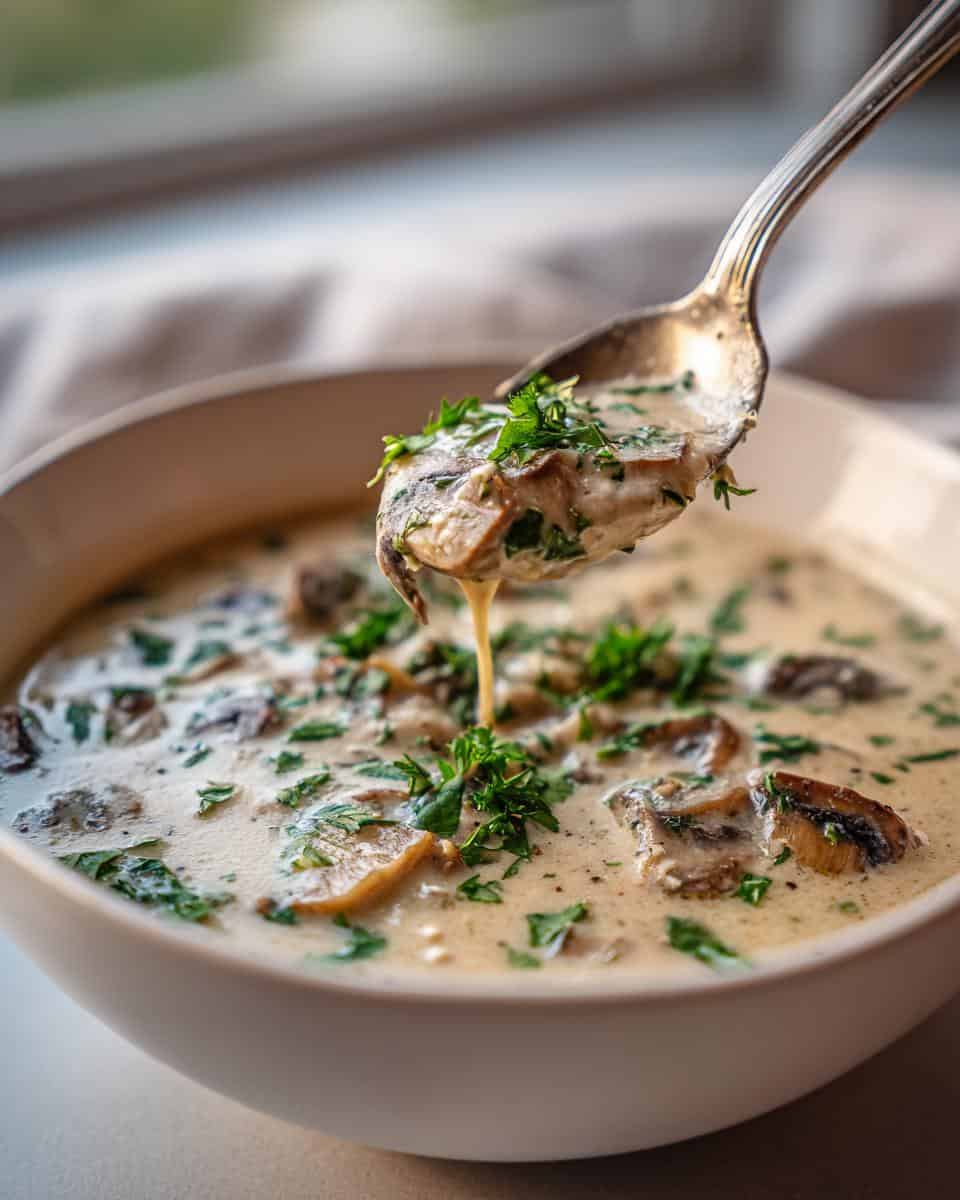 Keto Cream of Mushroom Soup Low Carb Recipe - detail 1
