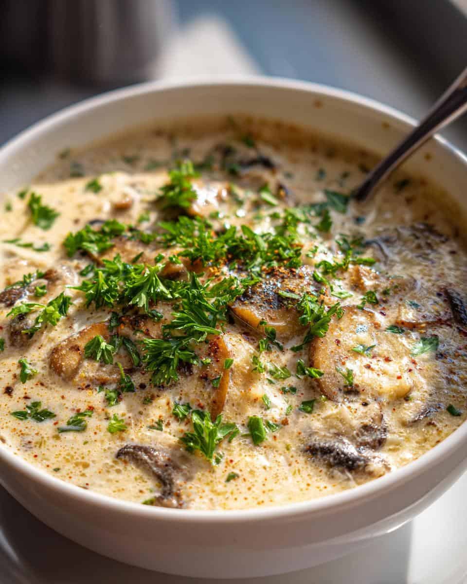 Keto Cream of Mushroom Soup Low Carb Recipe - detail 2