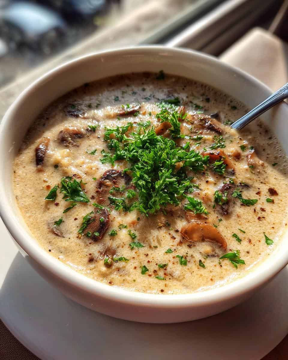 Keto Cream of Mushroom Soup Low Carb Recipe - detail 3