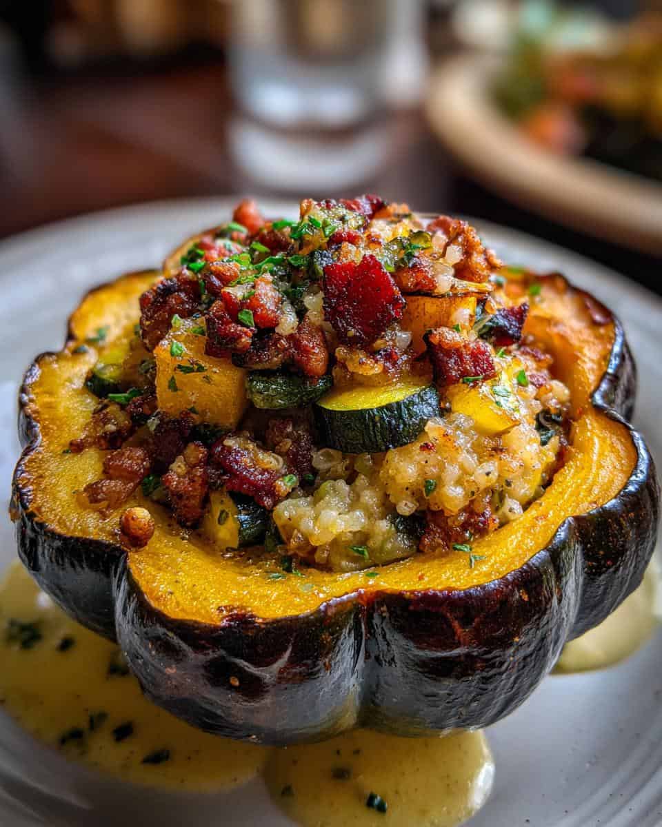 Stuffed Acorn Squash - detail 1