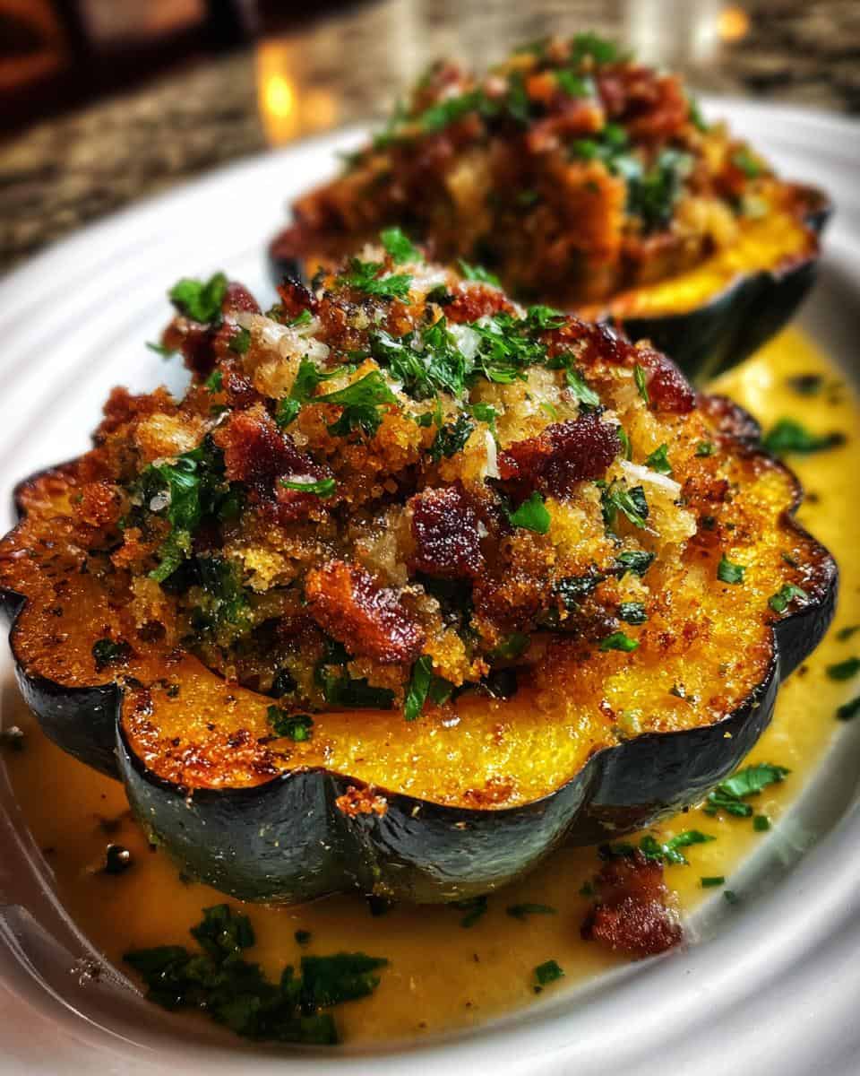 Stuffed Acorn Squash - detail 2