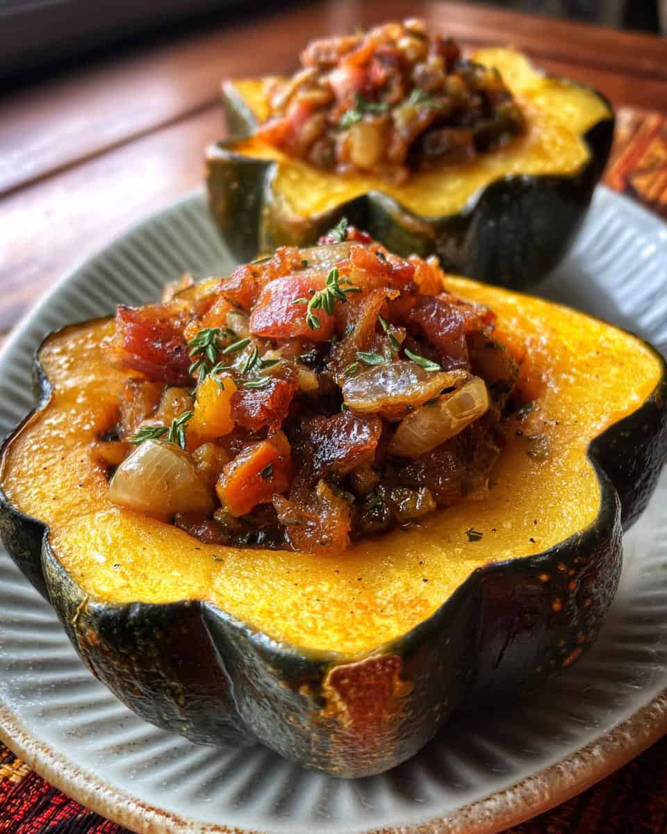 Stuffed Acorn Squash - detail 3