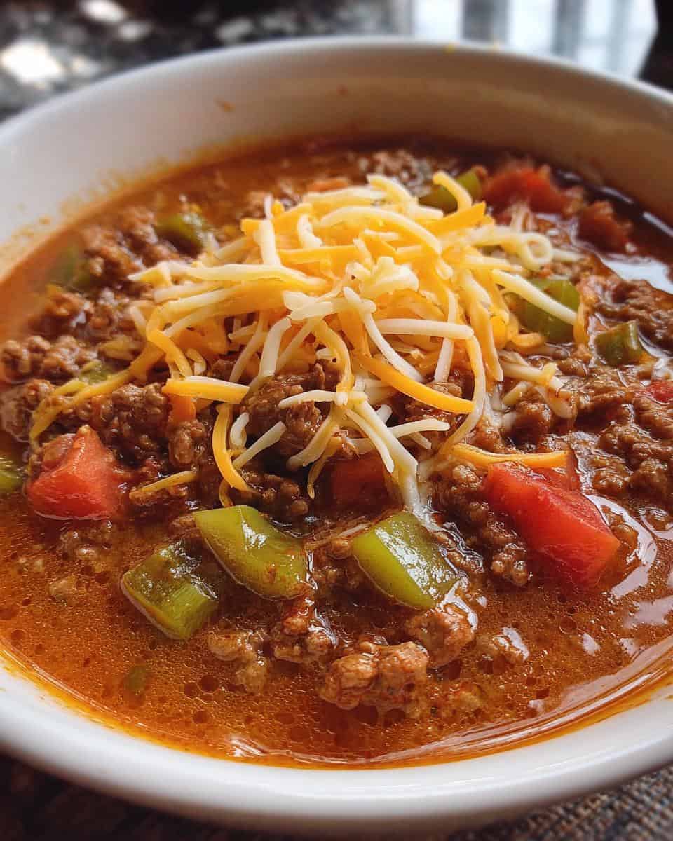 Tasty Keto Hamburger Soup - detail 2