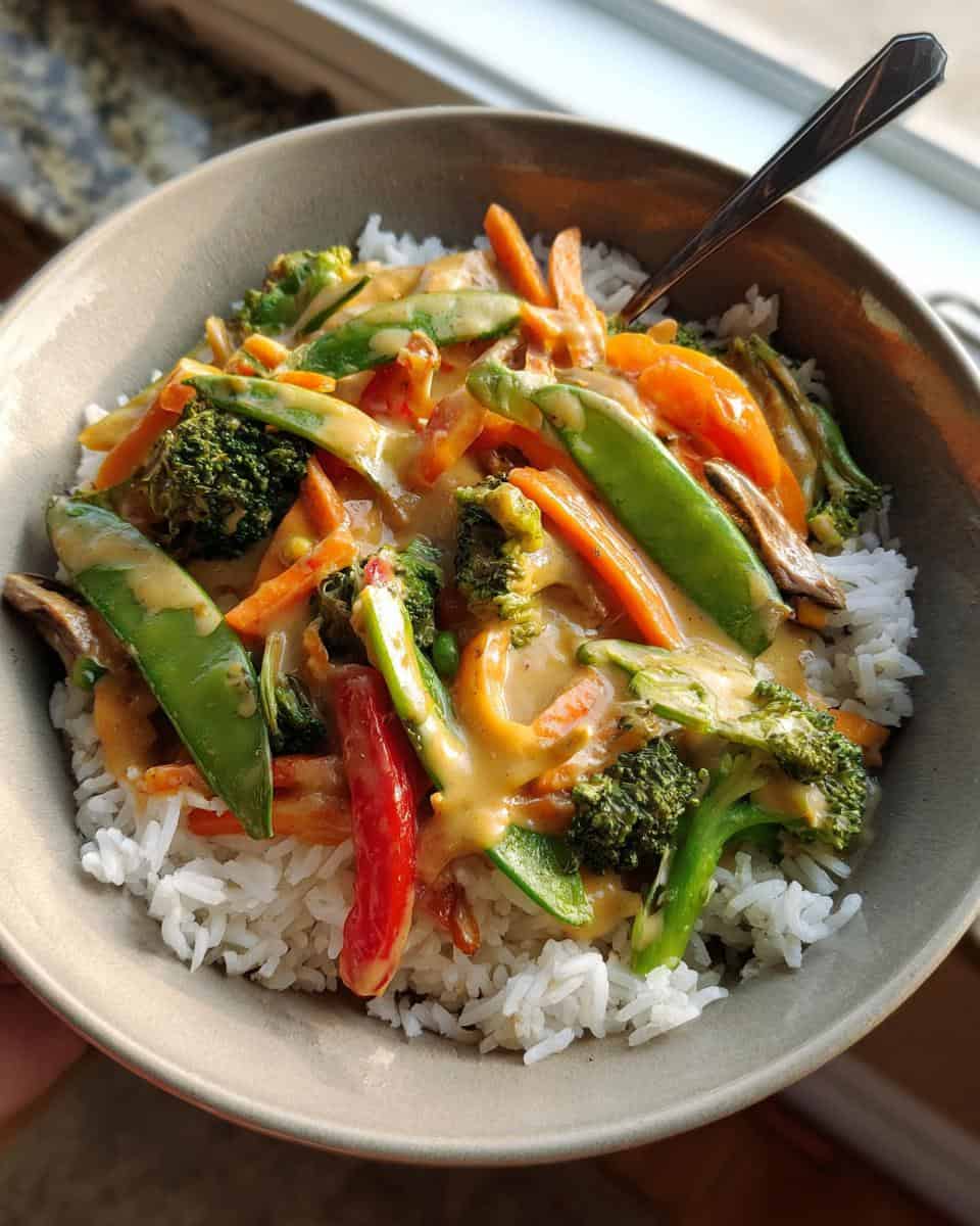 Veggie Stir-Fry with Creamy Peanut Sauce - detail 1