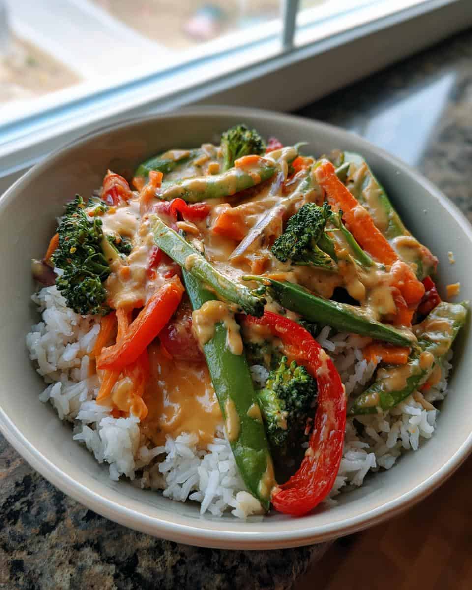 Veggie Stir-Fry with Creamy Peanut Sauce - detail 2