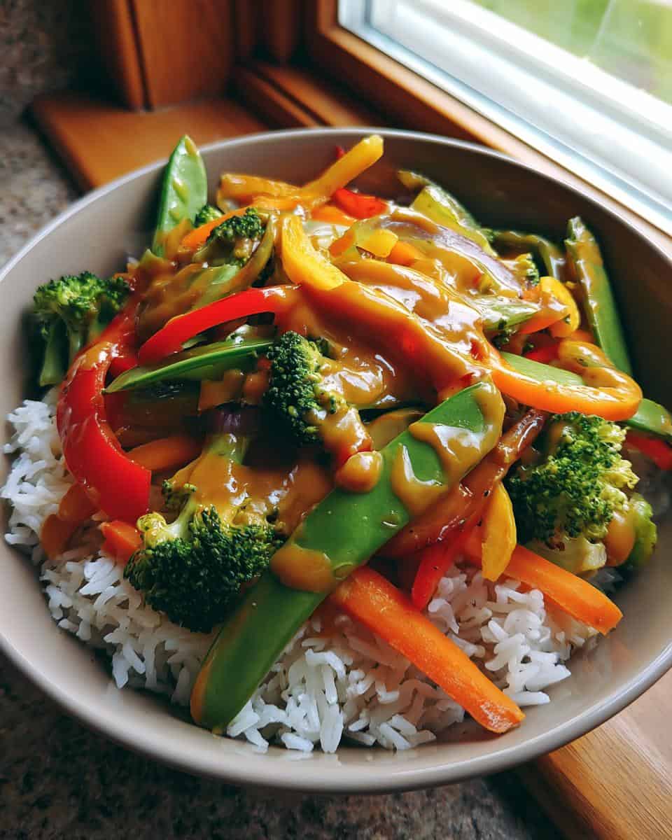 Veggie Stir-Fry with Creamy Peanut Sauce - detail 3