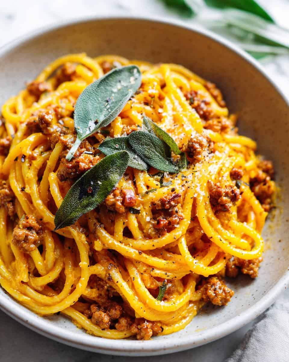 Butternut Squash Pasta with Sausage - detail 1