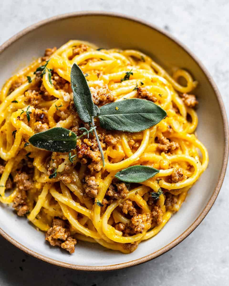 Butternut Squash Pasta with Sausage - detail 2