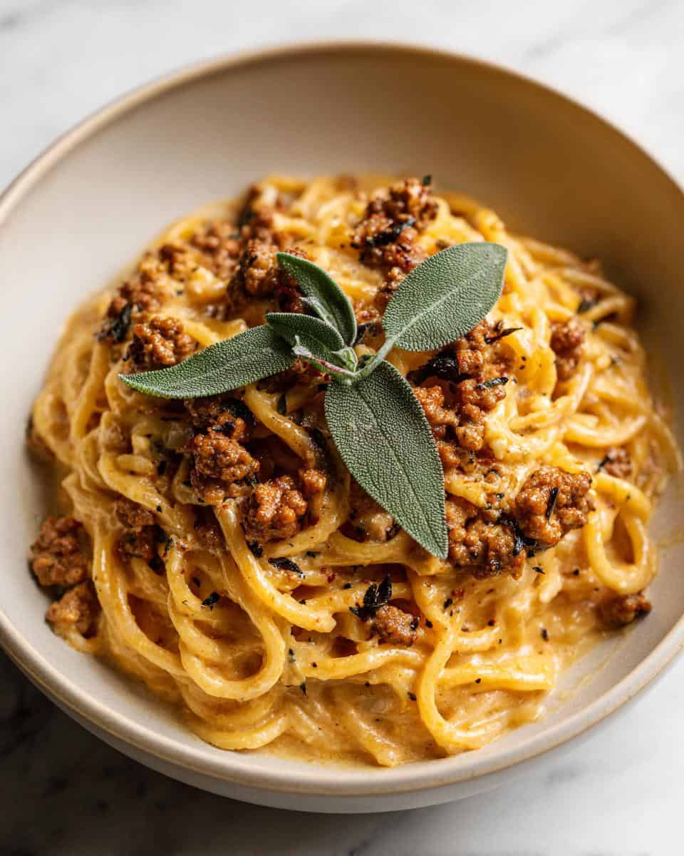 Butternut Squash Pasta with Sausage - detail 3