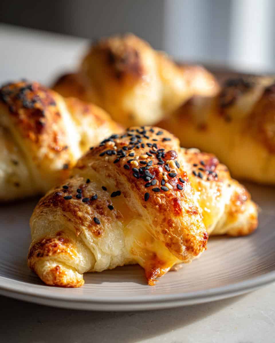 Cheesy Witch Hat Crescents - detail 2