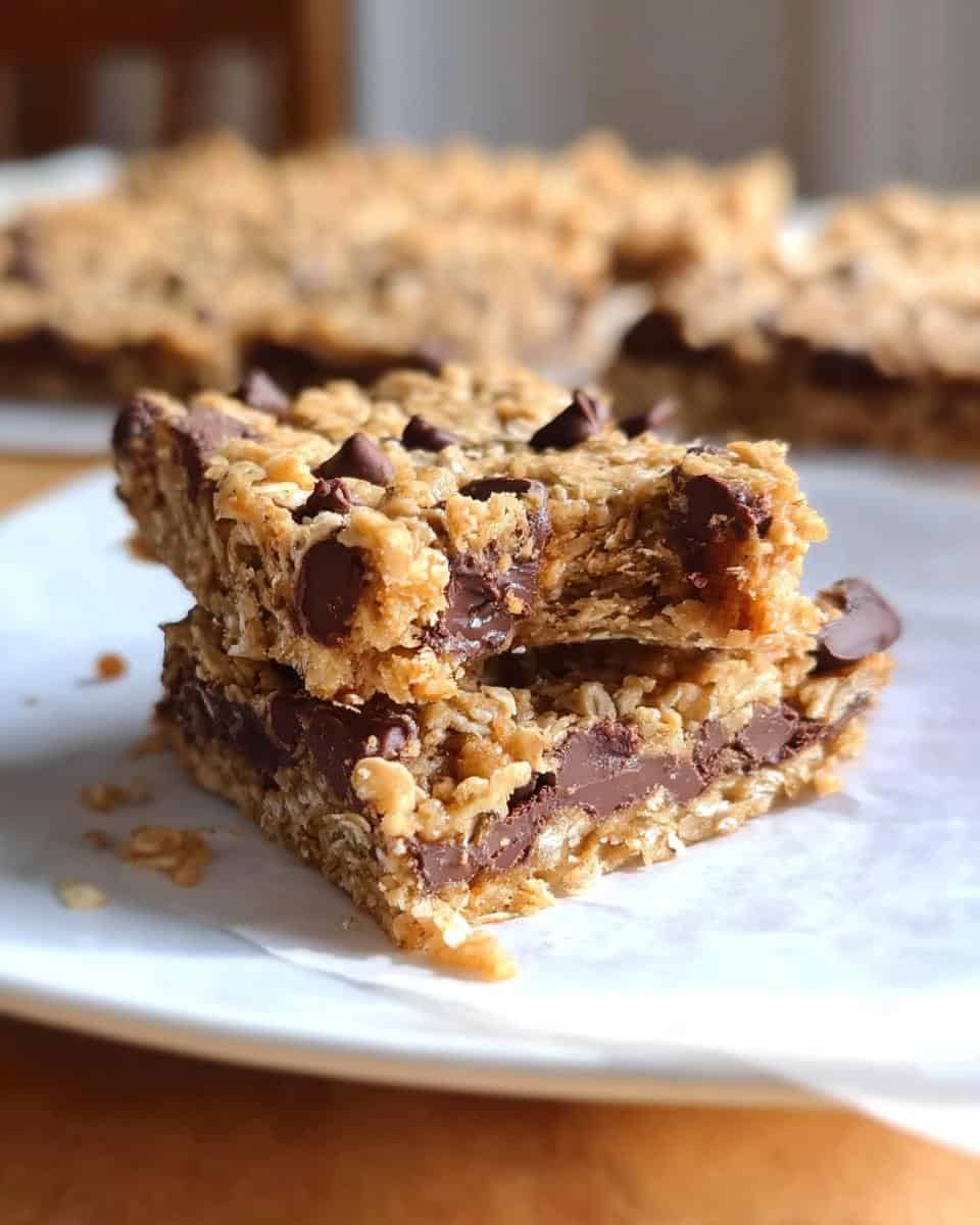 Chewy Chocolate Chip Oatmeal Bars Recipe - detail 1
