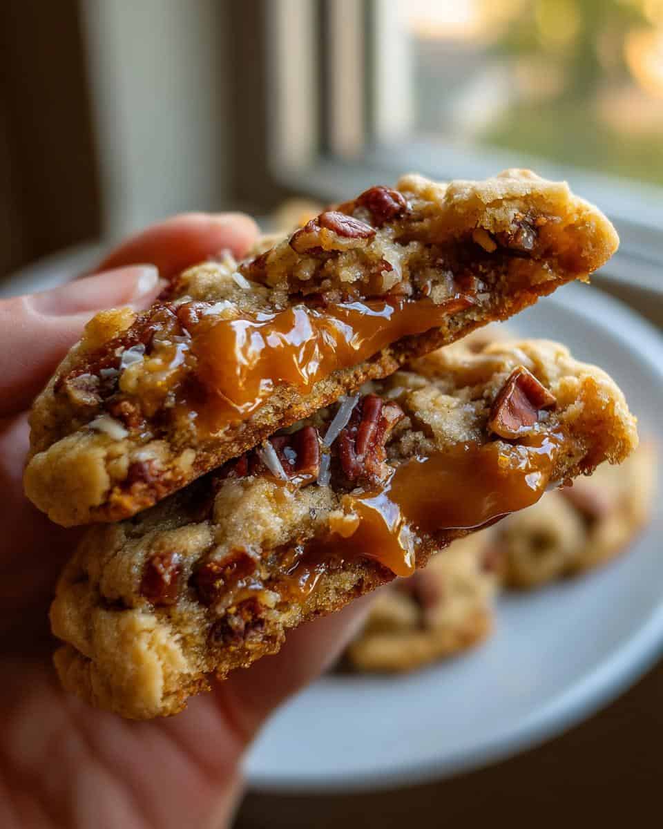 Chewy Turtle Cookies Loaded with Caramel and Pecans - detail 1