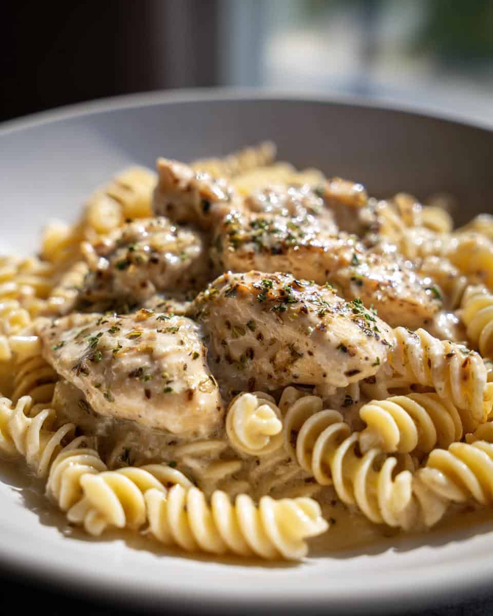 Creamy Garlic Butter Chicken and Rotini in Parmesan Sauce - detail 3