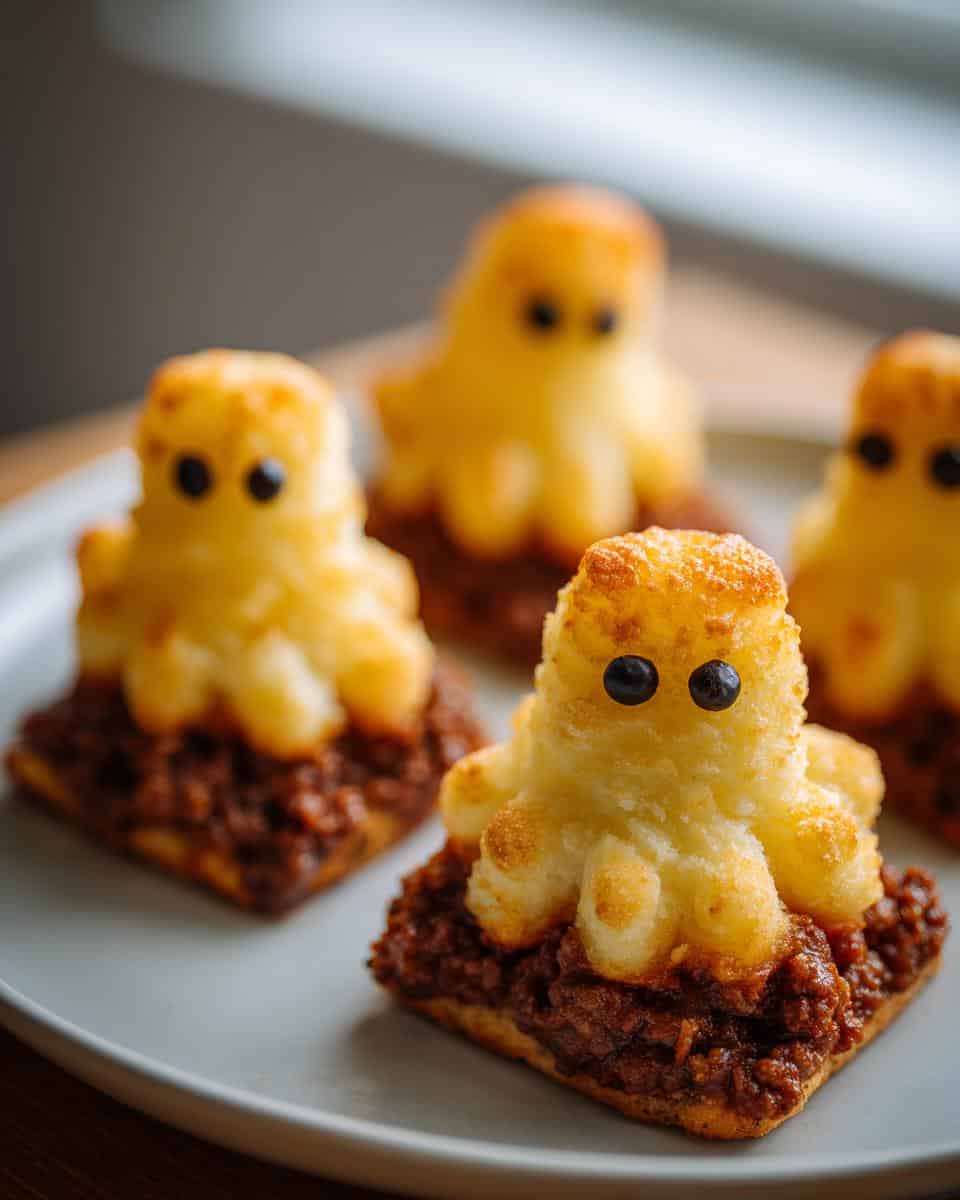 Creepy Shepherd’s Pie With Ground Beef And Ghost Potatoes - detail 2