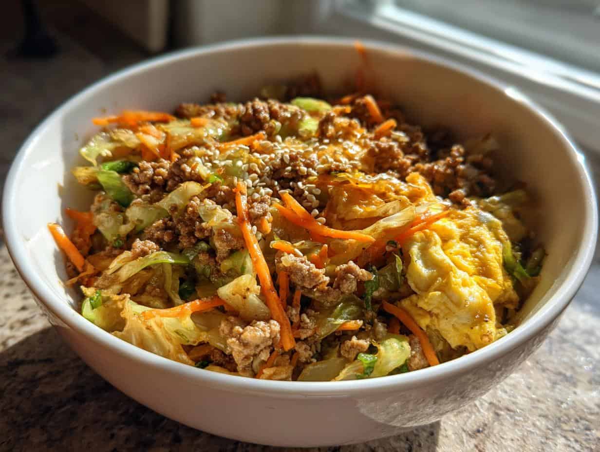 Devour Amazing Crispy Cabbage Egg Roll Bowl in Just 30