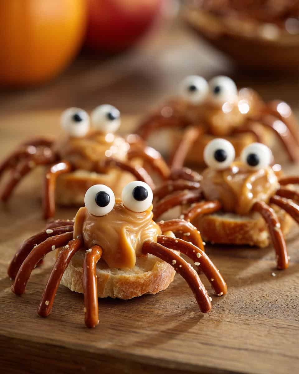 Easy Apple Spiders Halloween Snack - detail 2