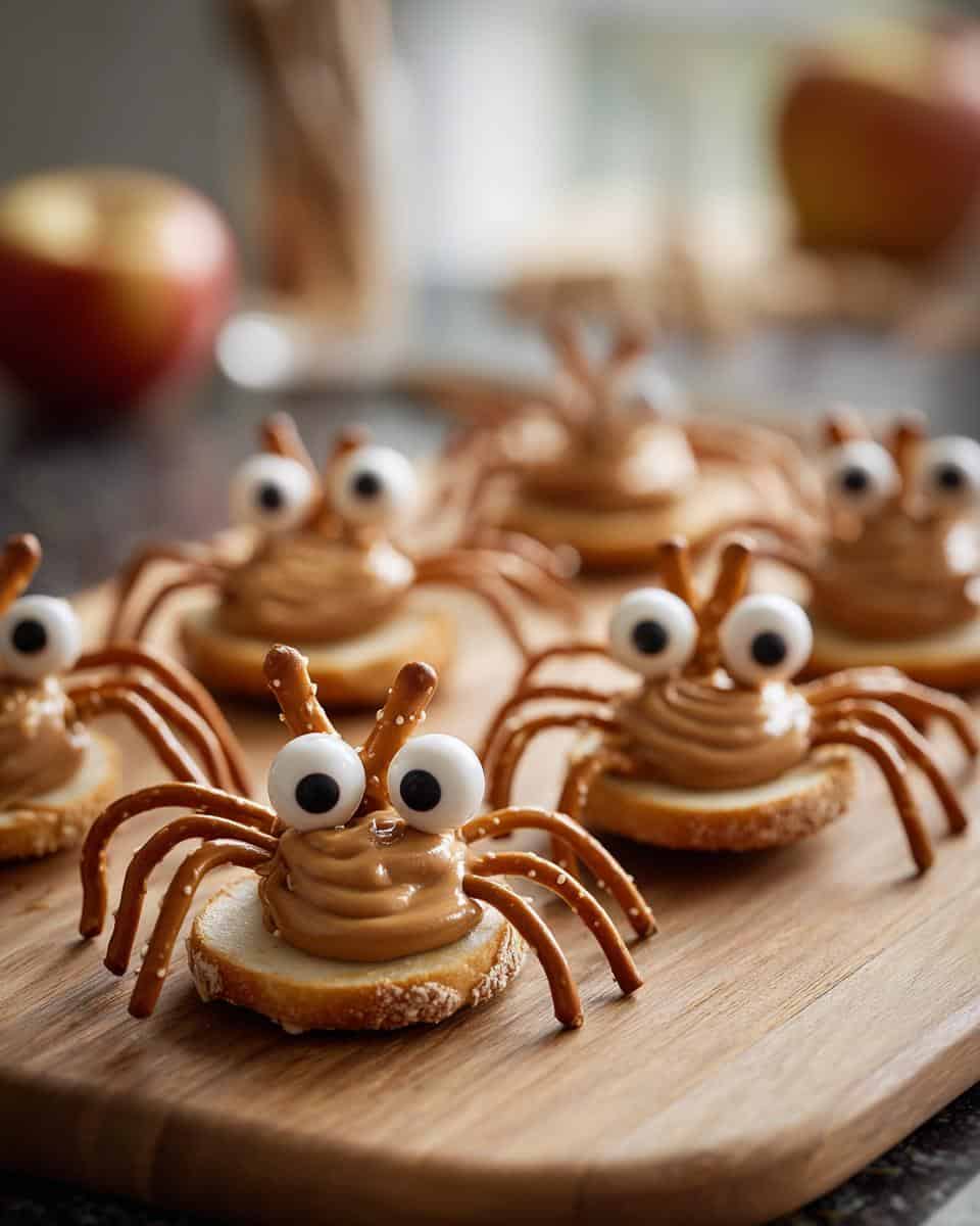 Easy Apple Spiders Halloween Snack - detail 3