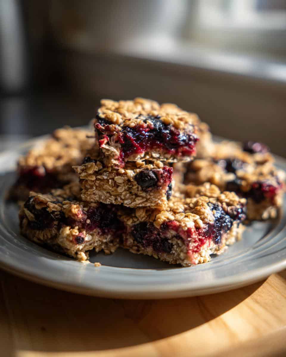 Healthy Blueberry Oatmeal Bars - detail 1