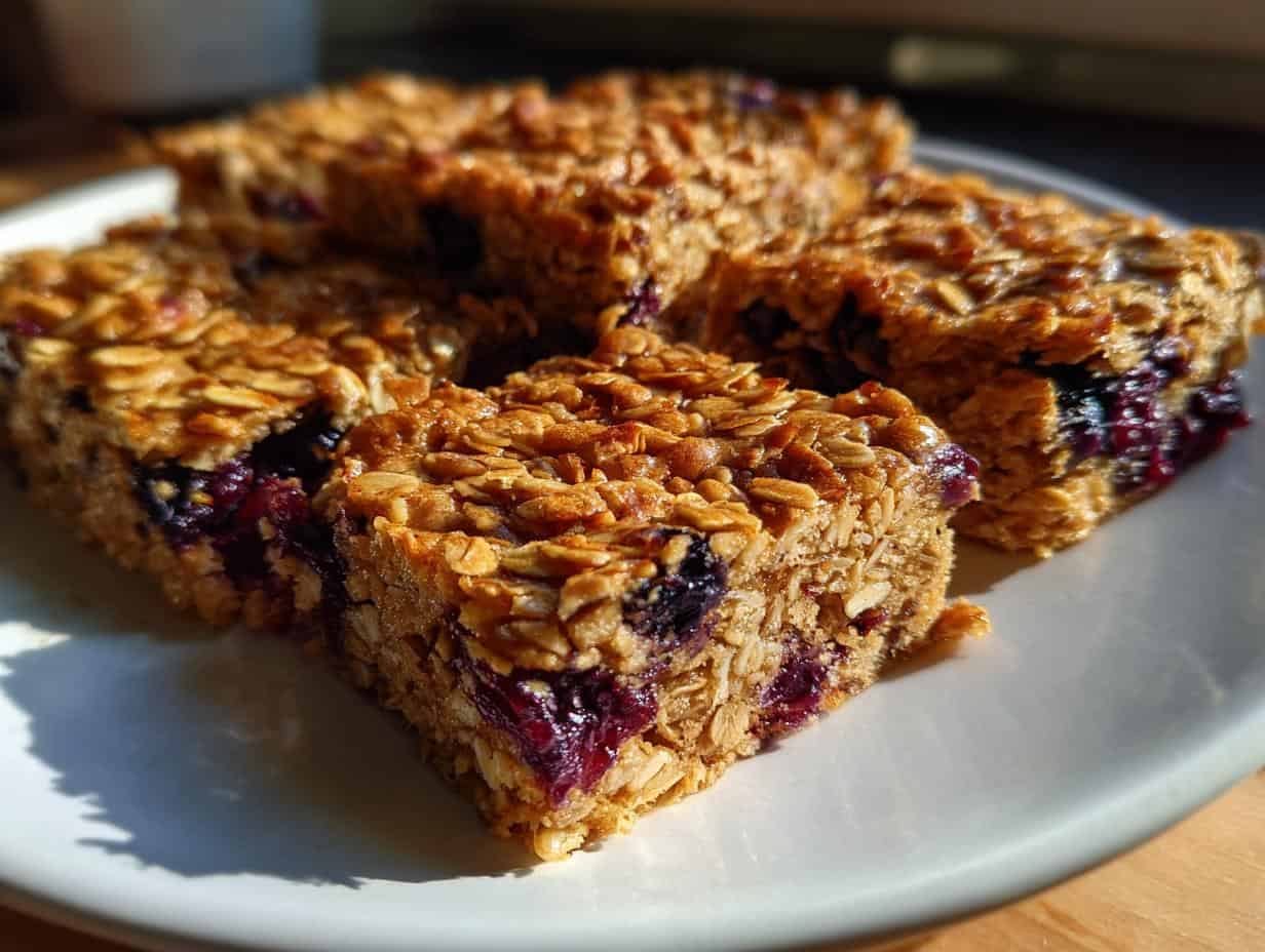 Bake Irresistible Healthy Blueberry Oatmeal Bars in 30