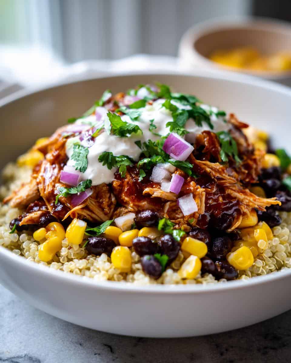 Healthy Cottage Cheese BBQ Chicken Bowl - detail 1