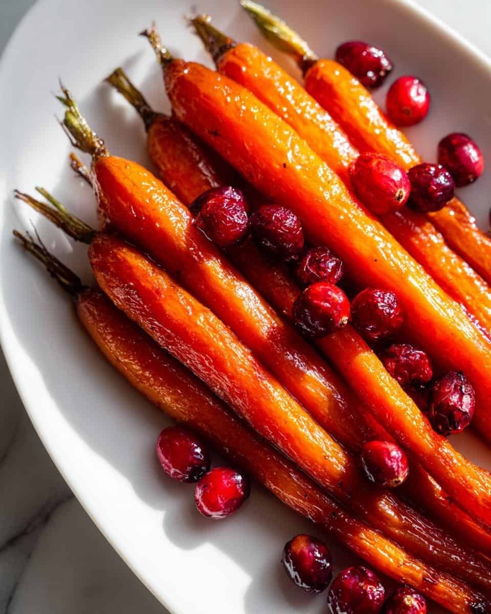 Maple roasted carrots with cranberries - detail 1