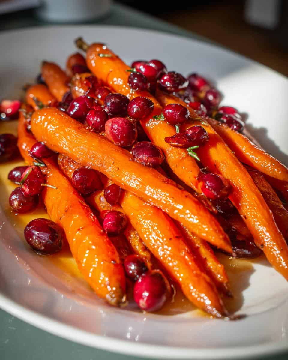 Maple roasted carrots with cranberries - detail 2