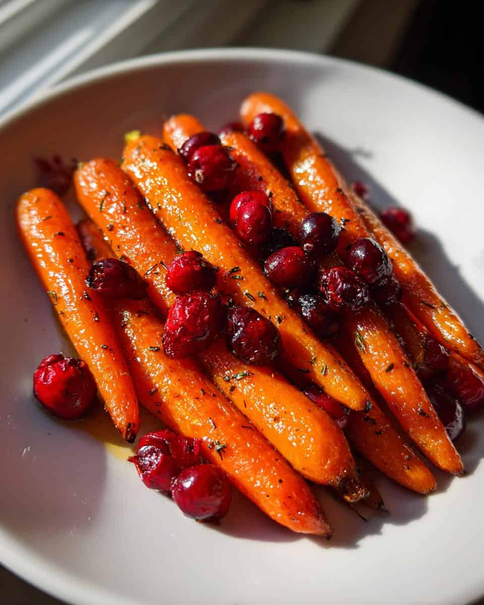 Maple roasted carrots with cranberries - detail 3