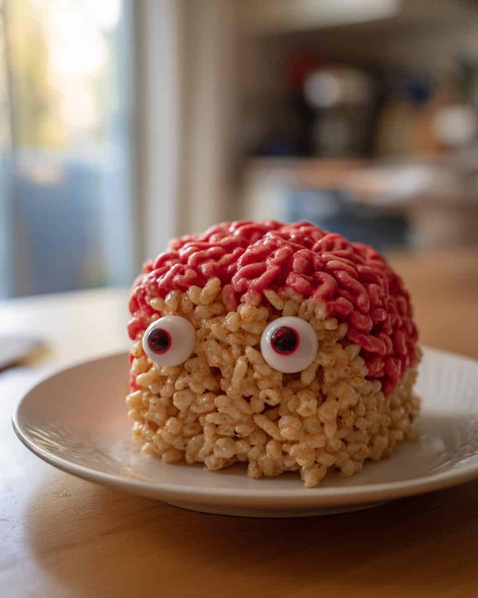Marshmallow Rice Krispies Halloween Brains - detail 1