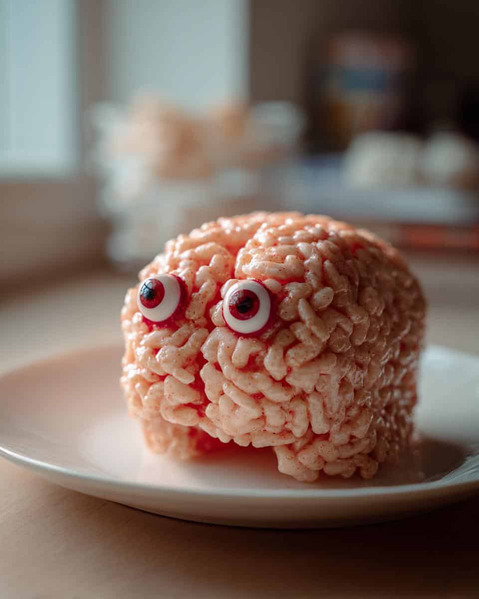 Marshmallow Rice Krispies Halloween Brains - detail 2
