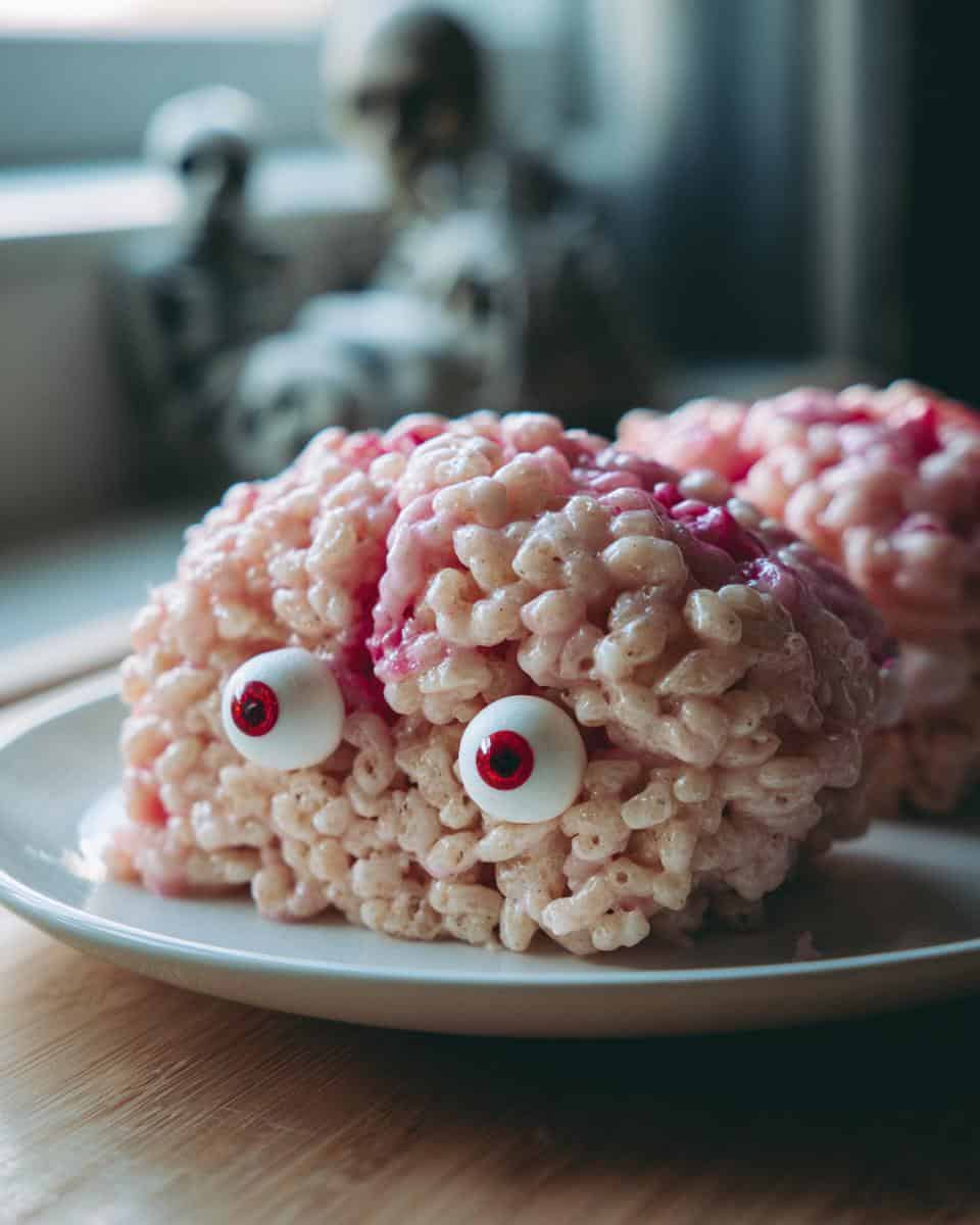 Marshmallow Rice Krispies Halloween Brains - detail 3
