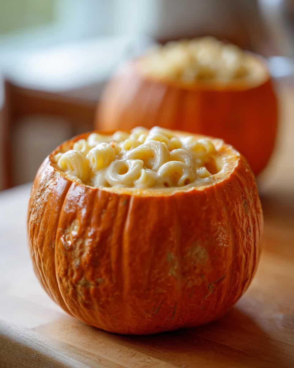 Pumpkin Alfredo Pasta Cauldrons - detail 1