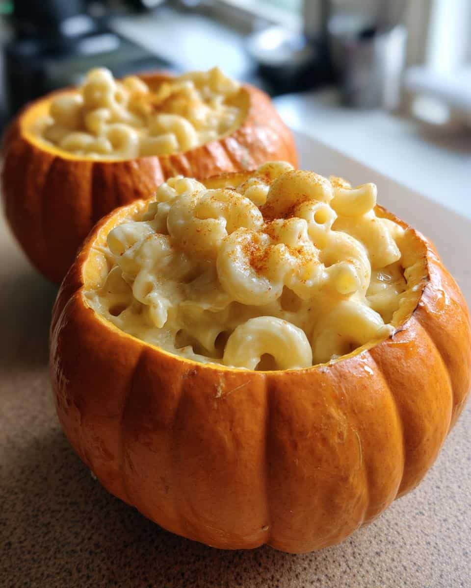Pumpkin Alfredo Pasta Cauldrons - detail 2