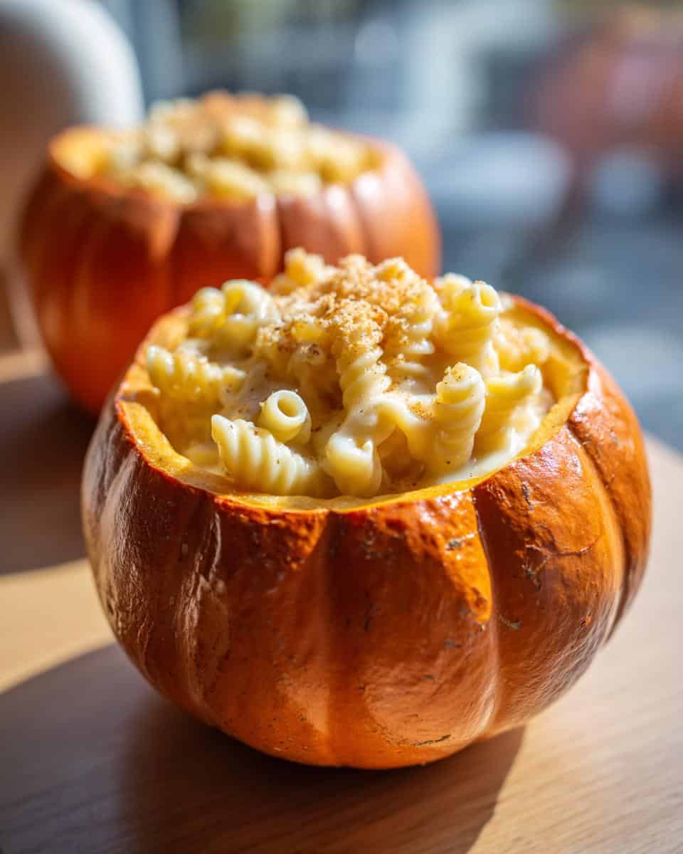 Pumpkin Alfredo Pasta Cauldrons - detail 3