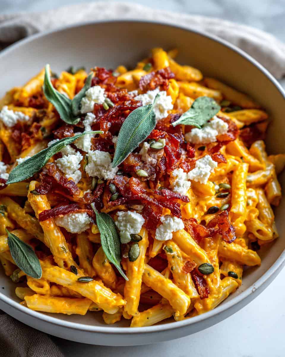 Pumpkin Pasta Salad With Goat Cheese & Crispy Prosciutto - detail 1
