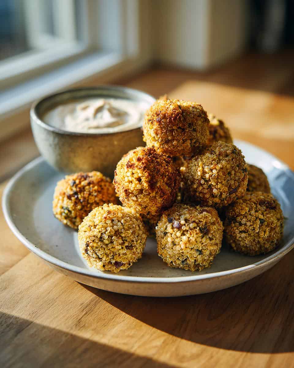Quinoa Veggie Bites with Dip - detail 2