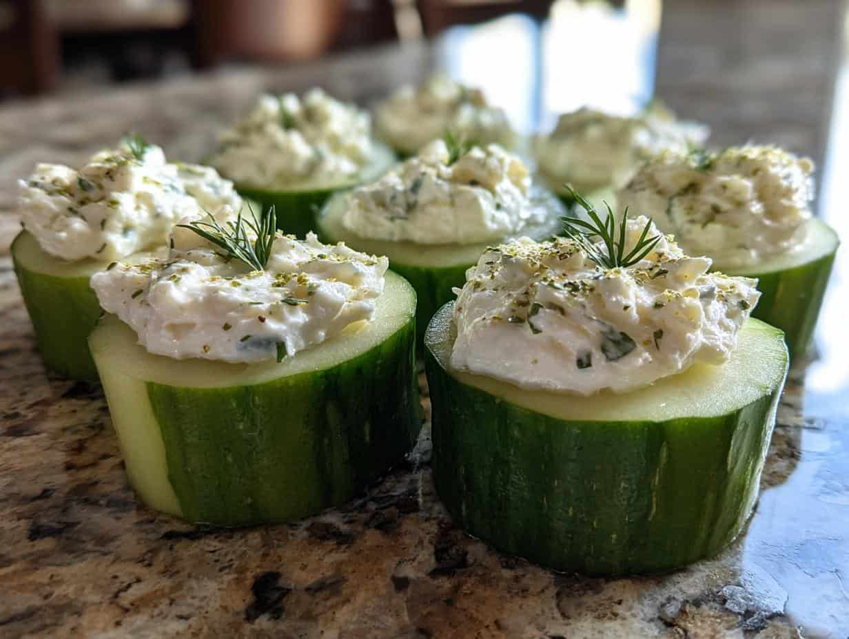 9 Insanely Delicious Refreshing Stuffed Cucumber Bites