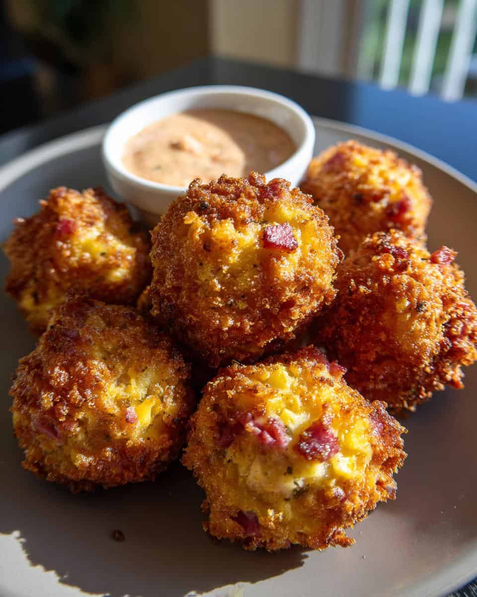Reuben Balls with Spicy Thousand Island Dipping Sauce - detail 2