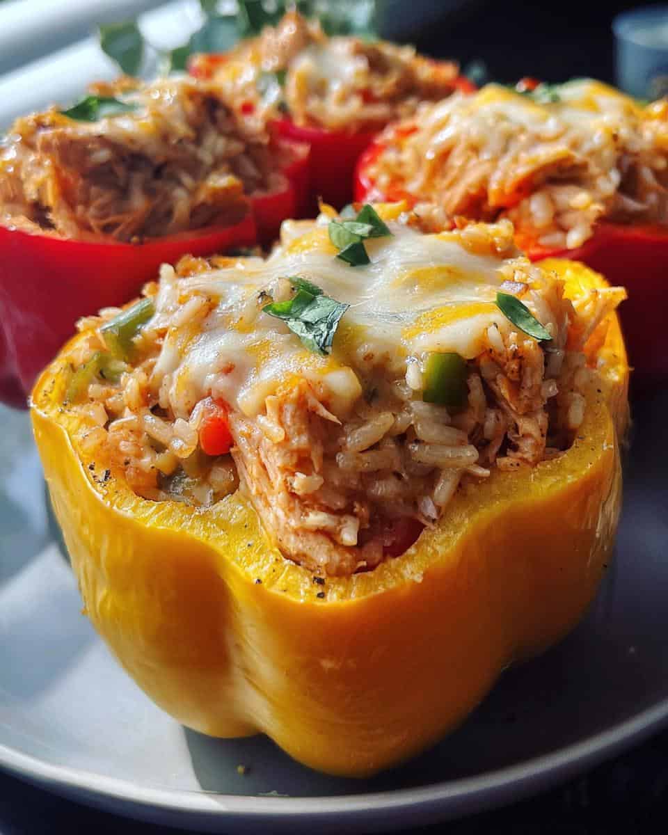 SHREDDED CHICKEN & RICE STUFFED PEPPERS - detail 1