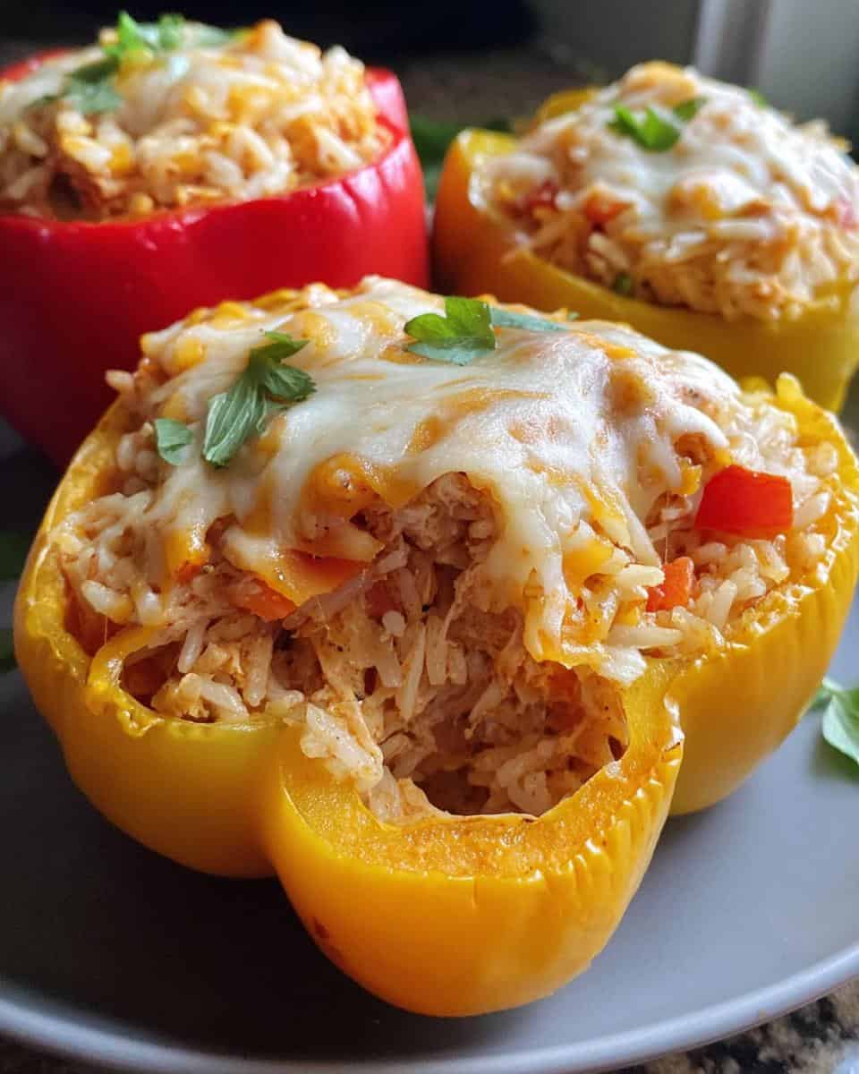 SHREDDED CHICKEN & RICE STUFFED PEPPERS - detail 2